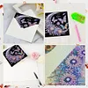 (US Local)6Pcs Moon Butterfly Diamond Painting Greeting Card Diamond Handmade Card