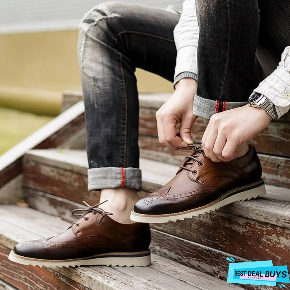 Men's Vintage Casual Brogue Shoes