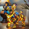 Dog Lamp Dog Series Art Night Light Stained Resin Dog Desk Lamp Home Decor