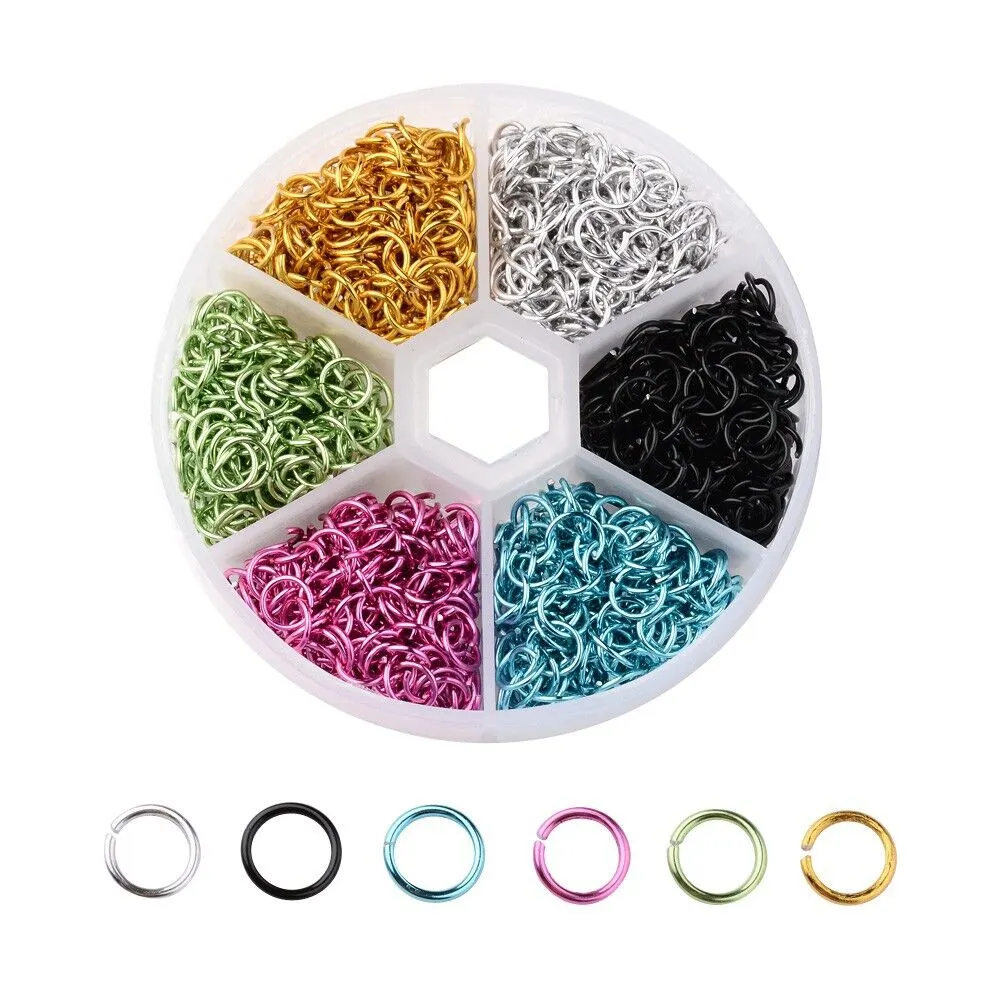 Nail Piercing Dangle Nails Rings Hoop Mix Metal Alloy Loops Drill Hole 3D Jewelry Kit Circles Acrylic Tips Aluminum Jump Ring-Nail Inspo