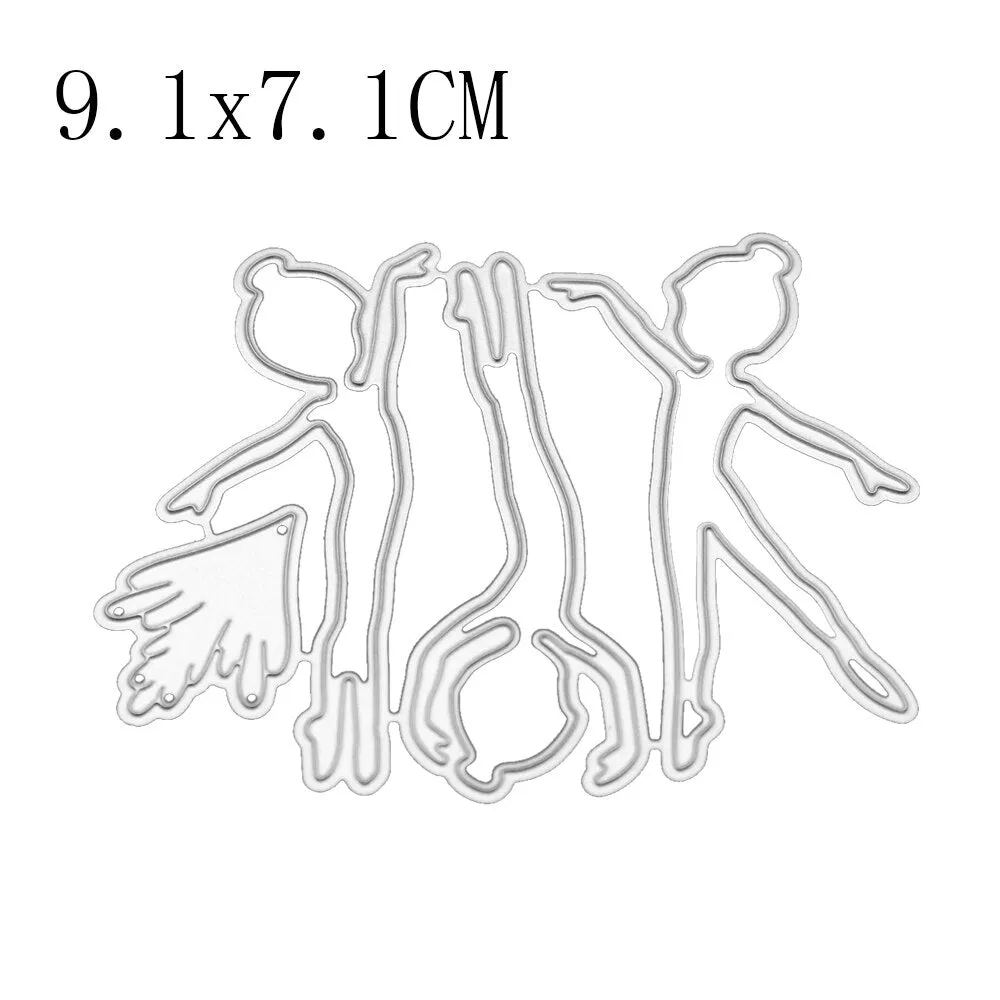 8Pcs/Set Feather Dies Scrapbooking Metal Cutting Dies Cut Die Mold Frame Decora Paper Craft Knife Mould Blade Punch Stencils
