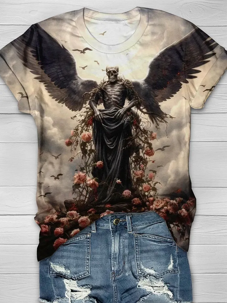 Grim Reaper Skeleton God Halloween T-shirt
