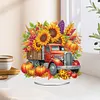 >SALE<Acrylic 2D Flat Pumpkin Truck DIY Table Top Diamond Painting Ornament Kits