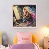 【Limited Stock Sale】Drawing Girl-11CT Stamped Cross Stitch 50*50cm/19.69*19.69in