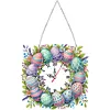 Diamond Painting Acrylic Easter Bunny Clock for Home Wall Decor