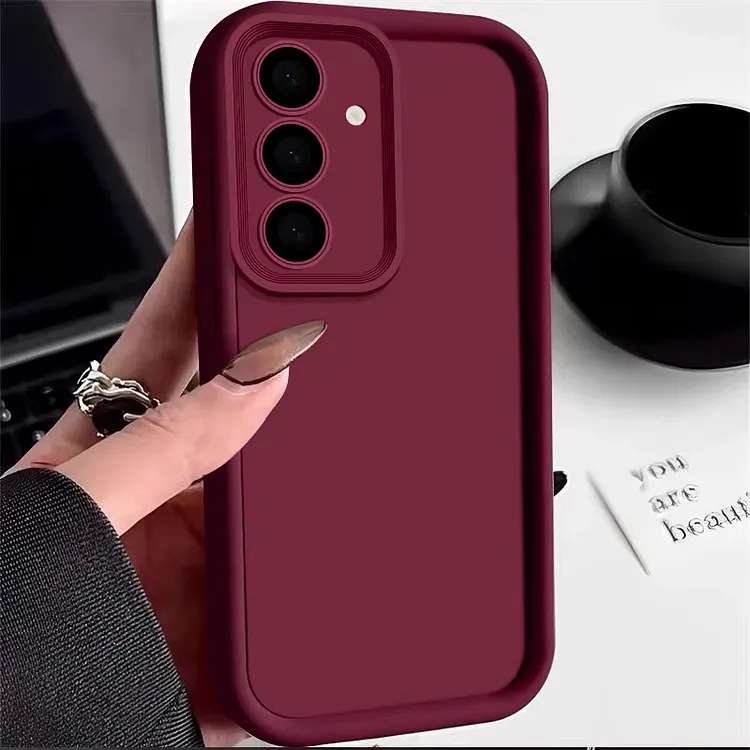Candy Color Phone Case For Samsung S24 S23 S22 Ultra Plus S21 FE A14 A34 A15 A35 A53 A54 A55 5G Shockproof Soft Silicone Cover