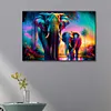 Diamond Painting -DIY Full Round Drill Stained Glass Two Elephants(60*40CM)