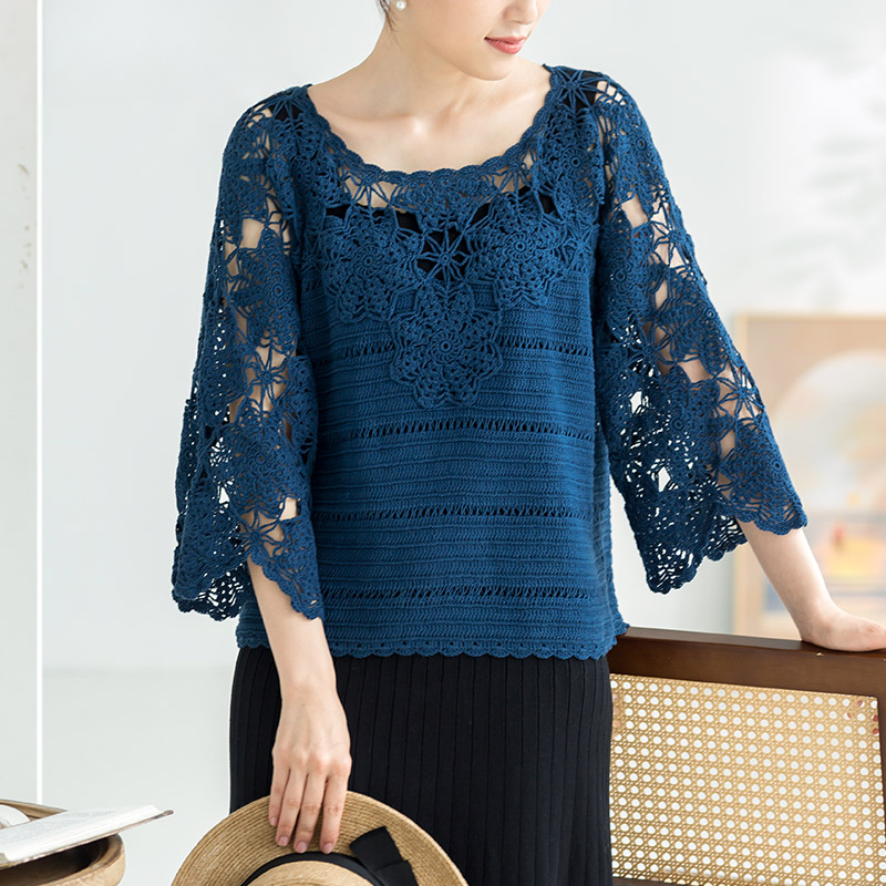 Summer Lace Cardigan DIY Crochet Kit - Handmade Yarn Craft Set by Susan's