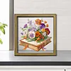Diamond Painting Wooden Double-Sided Flowers Book Ornaments Kit with Photo Frame Desktop