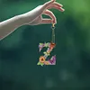 DIY Diamond Painting Butterfly Flower Lettter Keychain Kit