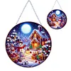 Double Sided Effect Christmas Special Shape Snowman Diamond Painting Hanging Pendant Decor Kit