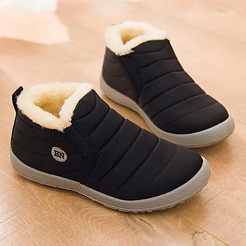 Vulcanized Shoes Women Slip On Waterproof Shoes Fashion Breathable Outdoor Fur Warm Winter Casual Shoes Sneakers Women Plus Size