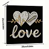 (25x25cm)DIY Pearl Painting Love Framed Handmade Pearl Material Art Kit Living Room Decor