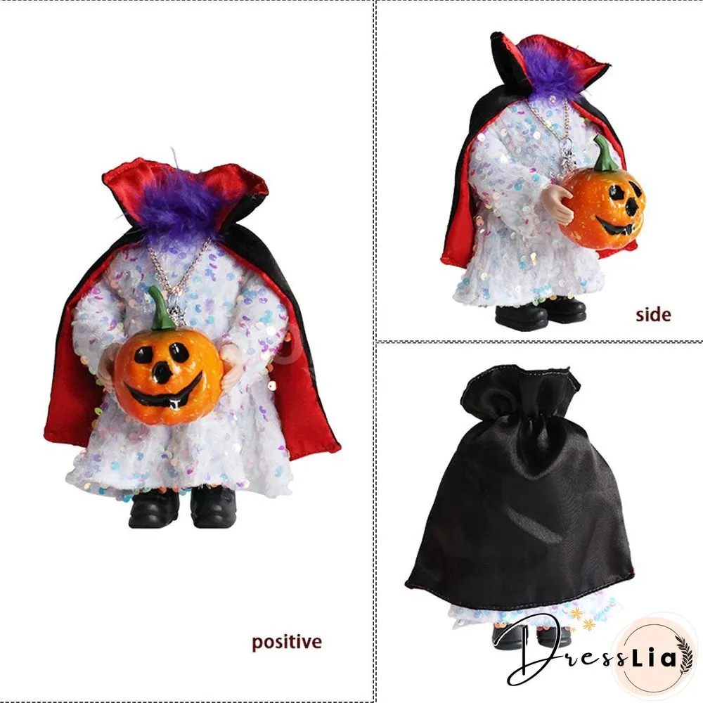 Unique Vampire Gnome Doll With Pumpkin For Halloween Gift And Decoration