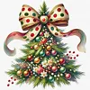 Bow Christmas Tree-11CT Stamped Cross Stitch 40*40cm/15.75*15.75in