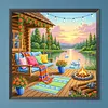 Diamond Painting -DIY Round Drill Lakeside Cabin