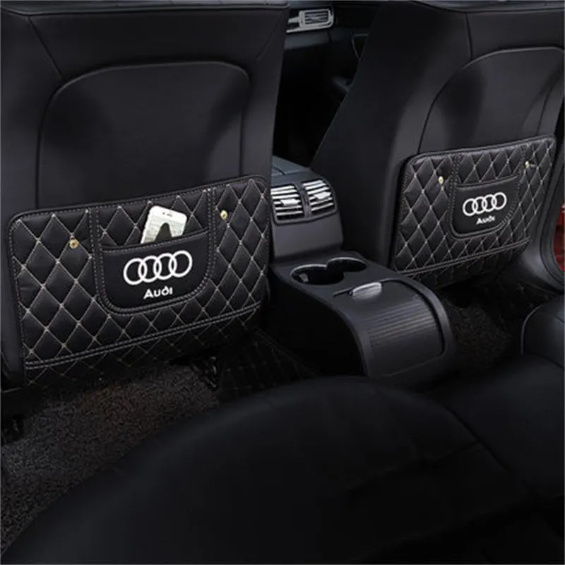 Car rear seat backrest anti-kick pad, anti-dirty, anti-wear, protective pad, storage bag