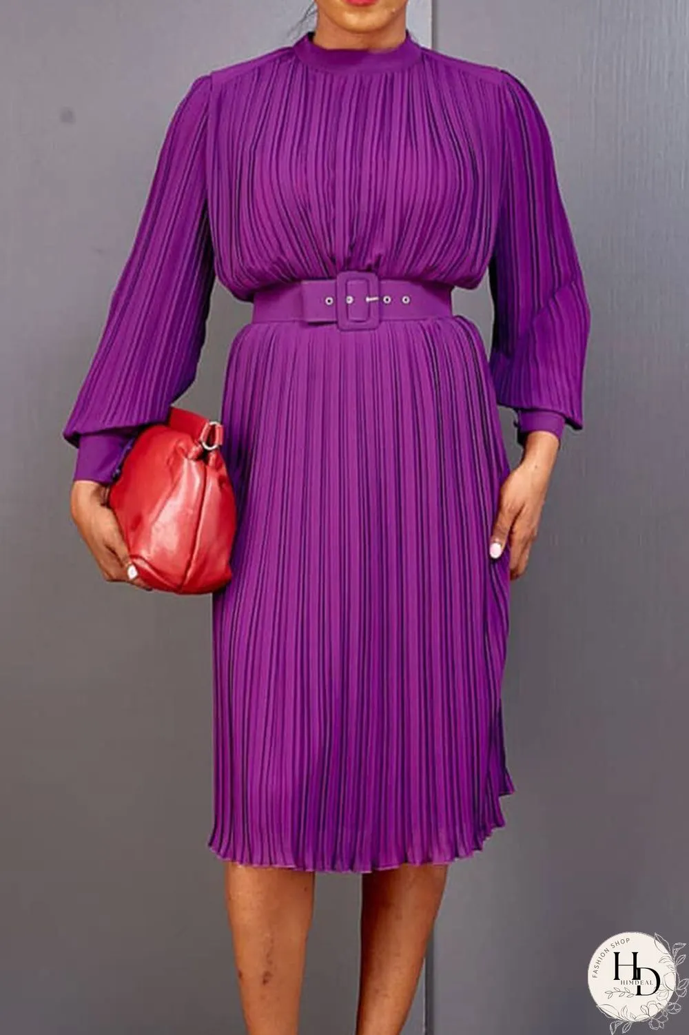 White Casual Solid Patchwork Fold With Belt O Neck Straight Dresses