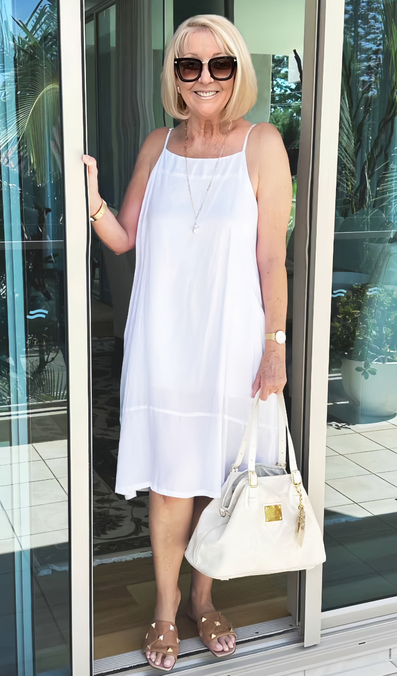 Summer Double Layer Sling Beach Tunic Dress