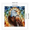 Glass Painting Eagle-11CT Stamped Cross Stitch 45*45cm/17.72*17.72in