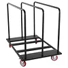 [US Local Warehouse] Folding Table Cart Heavy Duty Panel Dolly with PU Swivel Wheels 1800 LBS Drywall Cart for Party Events Hotel Factory Warehouse