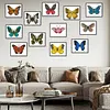12pcs Butterfly 5D DIY Square Drill Diamond Painting Kits for Adults Beginners Home Decor Diamonds Paintings Gem Art 5.91x7.09in