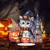 >SALE<Acrylic Halloween Cat Diamond Painting Desktop Decorations for Home Office Decor
