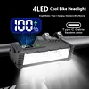 Bike Front Lamp Type-C Highlight LED Cycling Lights 4 Modes Bicycle Flashlight