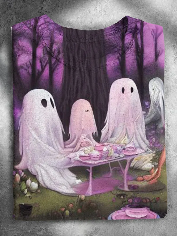 Ghost Party Art Stylish Halloween T-shirt