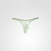 Ultra-thin sexy fully transparent ice silk seamless U convex thong