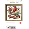 Diamond Painting Wooden Double-Sided Rose and Book Ornaments Kit with Photo Frame Desktop