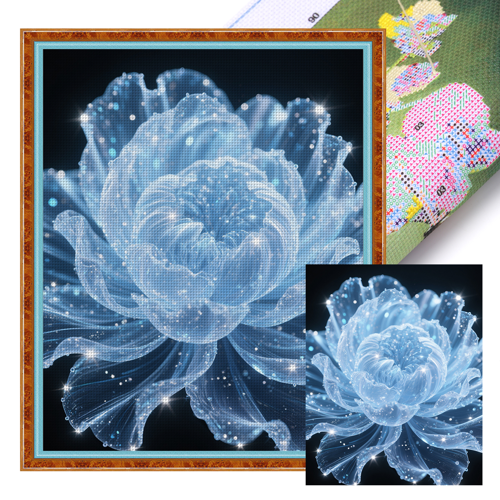 11CT Stamped Flower