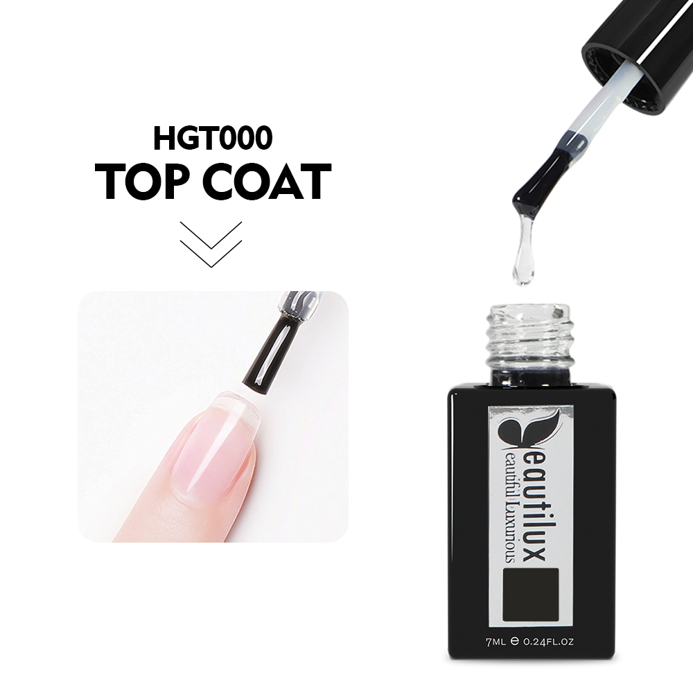 HEMA &TPO FREE NAIL GEL POLISH |NO WIPE TOP COAT| HGT000