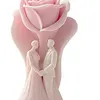 3D Rose Flower Mould Silicone Wave Spiral Candle Mould Reusable Easy To Demold for Wedding Valentine Day DIY Home Decor Gift (Style A)