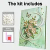 A Bouquet of Flowers DIY Pearl Painting Kit with Frame 30x40cm Pearl Gem Paintings Picture Arts Craft for Adults Beginners Gift Home Wall Decor