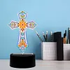 5D DIY Diamond Painting 7 Color Night Light Lamp Home Decoration Ornament Gift Kit(Cross)