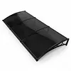 [US Local Warehouse] Awning for Door Entrance 118x39 Inch Rain & Snow Protection Window Awning Door Canopy with Aluminum Alloy Bracket Overhead Modern Polycarbonate Cover for Patio/Porch/Deck