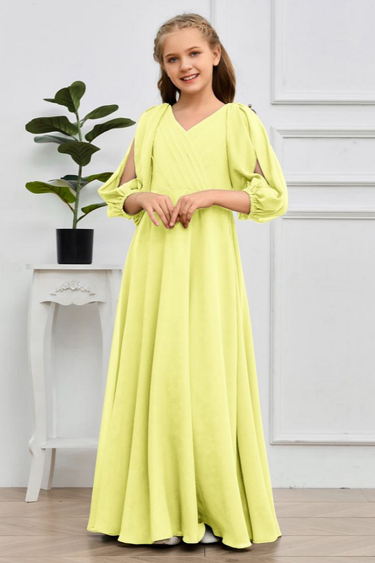 long purple dress for women Berylove Women Purple A Line Maxi Dress V Neck Long Sleeve Pleated Floral Wedding Guest Dress, Purple / XL main image 1