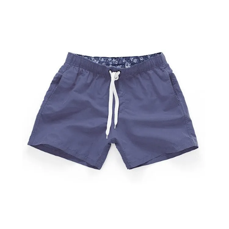 Beach Pants Men's Swimming Shorts Solid Color Three-point Loose Fitness Sports Casual Short Classic Men Clothing Male Swim Wear
