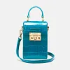 American High Gloss Crocodile Skin Women's Bag Lady Mobile Phone Bag 2023 New Genuine Leather Fashion Versatile Shoulder Bag 45