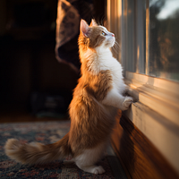 Munchkin Cat Window Gazing - Diamond Painting