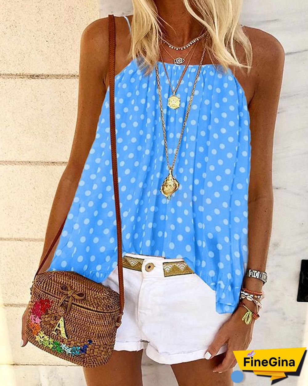 Floral-Print Bohemia Vacation Camis