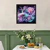Flowers And Dancing Girl-Partial Special Shaped Diamond painting 30*30CM