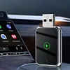 2 in 1 Wireless CarPlay Android Auto Adapter Plug & Play for Factory Wired Cars