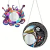 (US Local)2D Flat DIY Guitar Goddess Hanging Mirror Diamond Art Kits Wall Door Decoration