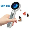 60X Handheld Magnifier with LED Light Illuminated Magnifying Glass for Reading