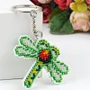 Dragonfly - Counted Bead Embroidery - Keychain