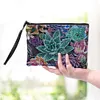 DIY Diamond Art Cosmetic Bag Flowers PU Women Clutch Kit