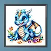 >SALE<5D DIY Full Round Drill Diamond Painting Jewel Happy Dinosaur Home Decor 40x40cm