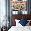 >SALE<5D DIY Full Round Drill Diamond Painting Bus Kit Home Decoration Art Craft